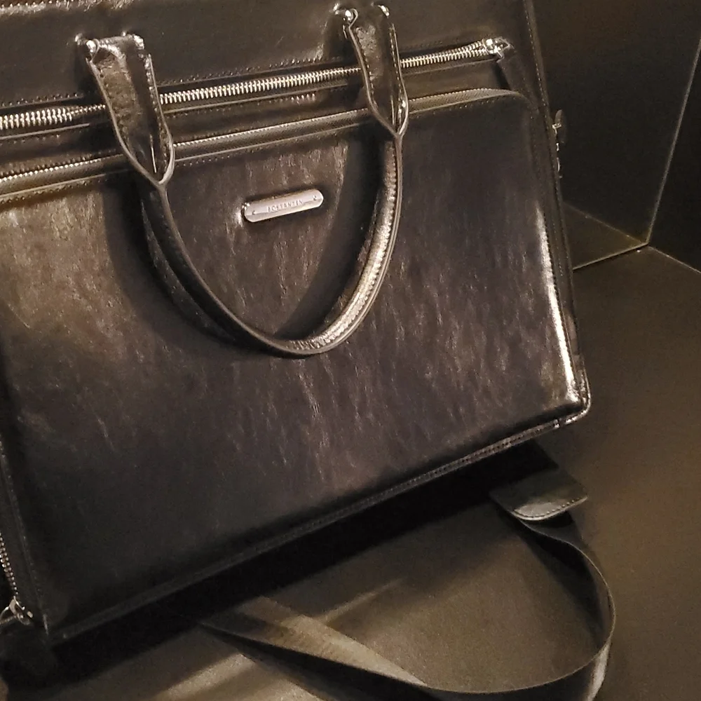 Bostanten Briefcase Black Leather